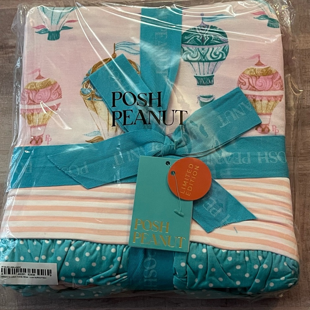 NEW Limited EditionPosh Peanut Gemma & Cotton Candy Stripe Ruffled Luxe Patoo
